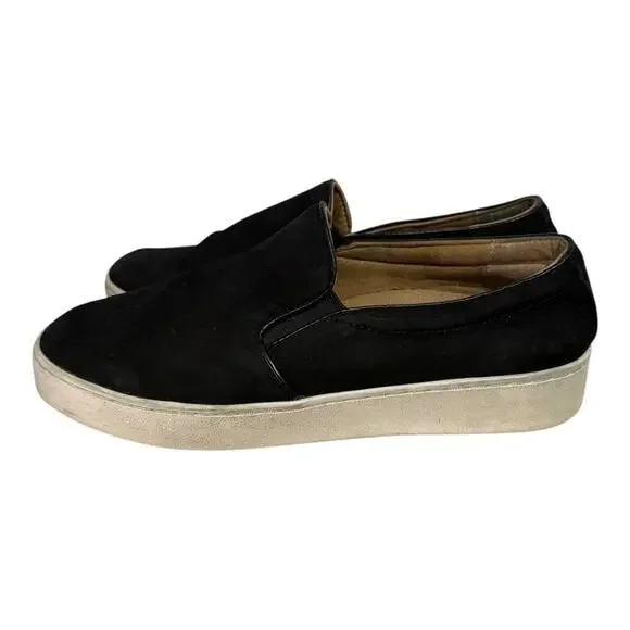 Vionic MIDI Black Suede Slip On Sneakers Women's Size 7 Comfort - Picture 4 of 8
